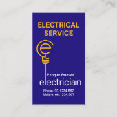 Einfaches Stromkabel Visitenkarte (Vorderseite)