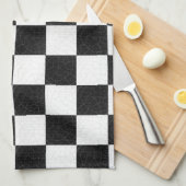 Einfaches strukturiertes Schachbrett Handtuch (Viertel Falte)
