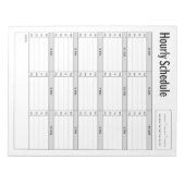 Einfaches Stundenplan Notepad Notizblock (Vorderseite)