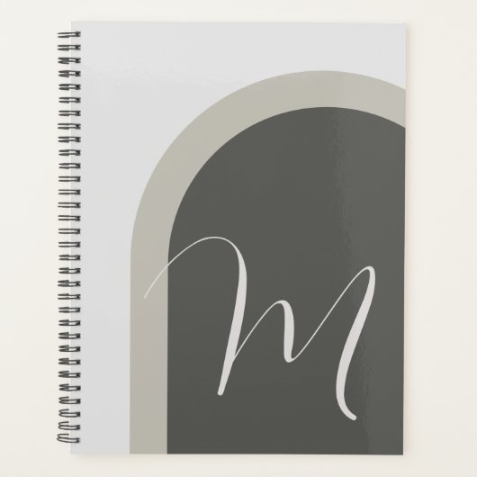 Einfaches stylisches Arch mit der Monogram Initial Planer (Vorderseite)