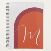 Einfaches stylisches Arch mit großer Monogram-Init Planer (Vorderseite)