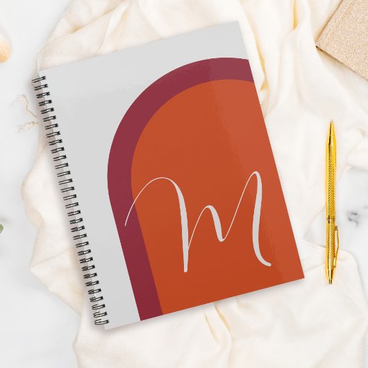 Einfaches stylisches Arch mit großer Monogram-Init Planer