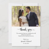 Einfaches stylisches Best Day Ever Foto Dankeschön Dankeskarte (Rückseite)