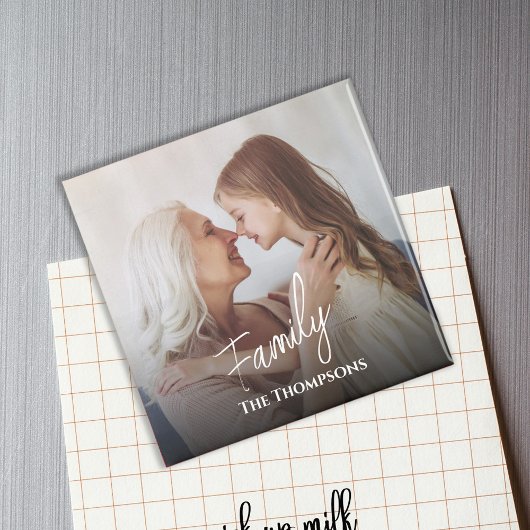 Einfaches stylisches Calligraphy Script-Foto-Overl Magnet