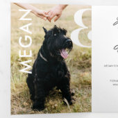 Einfaches stylisches, feines, Save the Date mehrfa Dreifach Gefaltete Ankündigung (Innen Erste Seite)