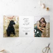 Einfaches stylisches, feines, Save the Date mehrfa Dreifach Gefaltete Ankündigung (Innenseite)