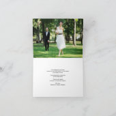 Einfaches stylisches Foto für das White Classic Sc Dankeskarte (Innenseite)