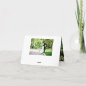 Einfaches stylisches Foto für das White Classic Sc Dankeskarte (Rückseite)