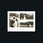Einfaches, stylisches Foto für die Kopfbedeckung v Leinwanddruck<br><div class="desc">Passen Sie Ihre Hochzeitsfeiern und Ihre Hochzeitsfeier an. © Gorjo Designs. Made for you via Zazzle Plattform. // Hinweis: Fotos werden nur als Platzhalter verwendet. Sie müssen vor der Bestellung/dem Druck durch Ihre eigenen Fotos ersetzt werden. Wenn Sie Hilfe benötigen, kontaktieren Sie mich bitte. // Sie suchen passende Artikel? Andere...</div>