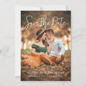 Einfaches stylisches Foto Hochzeit Sichern Sie das Magneteinladung (Vorderseite)