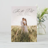 Einfaches stylisches Foto Save the Date (Stehend Vorderseite)