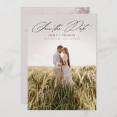 Einfaches stylisches Foto Save the Date (Vorne/Hinten)