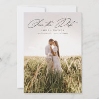 Einfaches stylisches Foto Save the Date