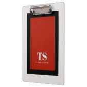 Einfaches stylisches Monogram-Farbblock Klemmbrett (Links)