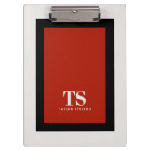 Einfaches stylisches Monogram-Farbblock Klemmbrett (Vorderseite)