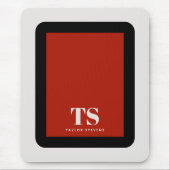 Einfaches stylisches Monogram-Farbblock Mousepad (Vorne)