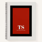 Einfaches stylisches Monogram-Farbblock Notizblock (Vorderseite)