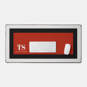 Einfaches stylisches Monogram-Farbblock Schreibtischunterlage (Tastatur & Maus)