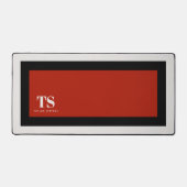 Einfaches stylisches Monogram-Farbblock Schreibtischunterlage (Vorderseite)