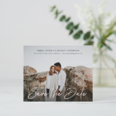 Einfaches, stylisches Pen Script Save the Date (Stehend Vorderseite)