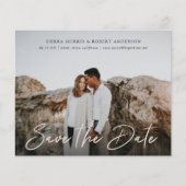 Einfaches, stylisches Pen Script Save the Date (Vorderseite)