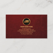 Einfaches Stylisches Red Grunge Gold Stripe Startu Visitenkarte (Rückseite)