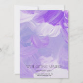 Einfaches Stylish Foto Wedding Lila Save the Date (Rückseite)