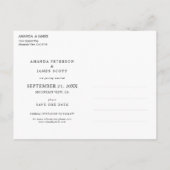 Einfaches Stytlish Save the Date Foto Hochzeit Ankündigungspostkarte (Rückseite)