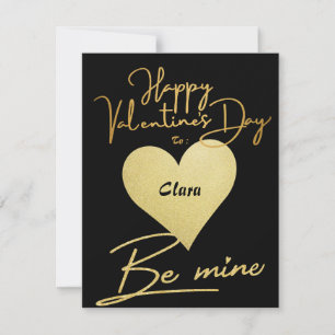 Einfaches süßes Herz Glücklicher Valentinstag Paar Feiertagskarte