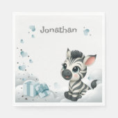 Einfaches süßes kleines Cartoon-Zebra  Serviette (Vorderseite)