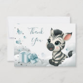 Einfaches süßes kleines Zebra Dankeskarte (Vorderseite)