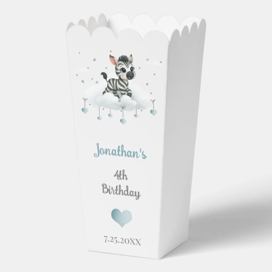Einfaches süßes kleines Zebra Geschenkschachtel (Vorderseite)