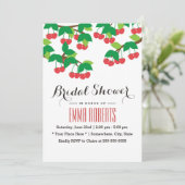 Einfaches Süßkirschbaum-Brautparty Einladung (Stehend Vorderseite)