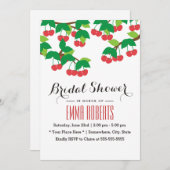 Einfaches Süßkirschbaum-Brautparty Einladung (Vorne/Hinten)