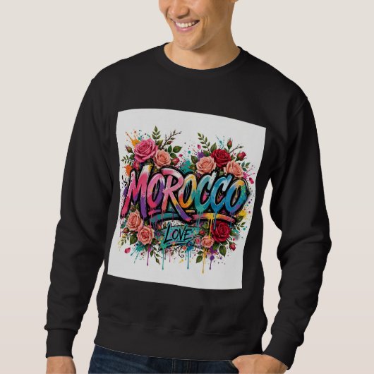 Einfaches Sweatshirt Marokko (Vorderseite)