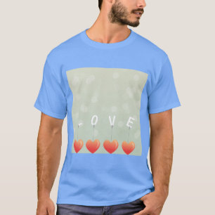 Einfaches T-Shirt mit Herz-Grafik