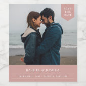 Einfaches Tag-Foto Save the Date Weinetikett (Einzelnes Label)