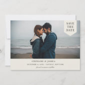 Einfaches Tagged Foto Save The Date (Vorderseite)