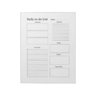 Einfaches tägliches Aufgaben-Notizbuch Notizblock