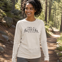 Einfaches Take a Hike Lustiges Deerwood Lake Tri-Blend Shirt