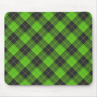 Einfaches Tartan-Diagonalmuster in dunkelgrün Mousepad