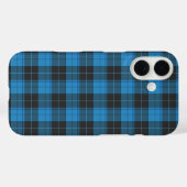 Einfaches Tartan-Muster in dunkelblau Case-Mate iPhone Hülle (Rückseite (Horizontal))