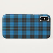 Einfaches Tartan-Muster in dunkelblau Case-Mate iPhone Hülle (Rückseite (Horizontal))