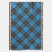 Einfaches Tartan-Muster in Dunkelblau Decke (Vorderseite Vertikal)