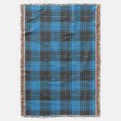Einfaches Tartan-Muster in Dunkelblau Decke (Vorderseite Vertikal)