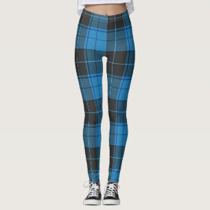 Einfaches Tartan-Muster in Dunkelblau Leggings