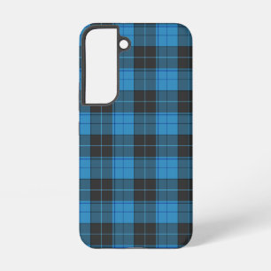 Einfaches Tartan-Muster in Dunkelblau Samsung Galaxy Hülle