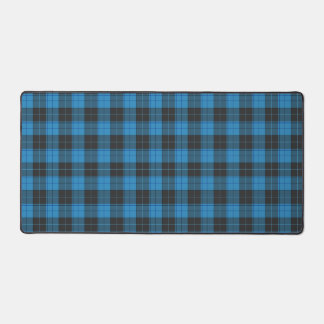 Einfaches Tartan-Muster in Dunkelblau Schreibtischunterlage