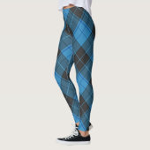 Einfaches Tartan-Muster in dunkelblauen Leggings (Links)