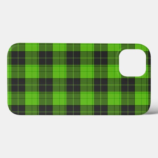 Einfaches Tartan-Muster in dunkelgrün Case-Mate iPhone Hülle (Rückseite (Horizontal))